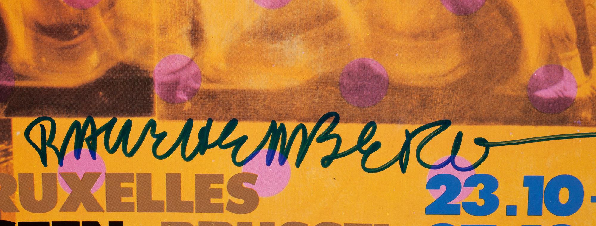 ROBERT RAUSCHENBERG, utställningsaffisch, signerad.