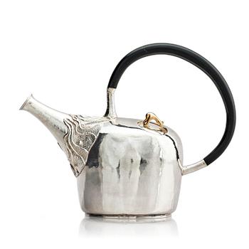 561. Olle Ohlsson, a sterling silver teapot, Stockholm, Sweden 1980.