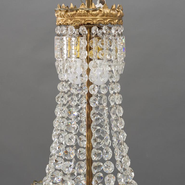 A Swedish Late 19th Century "Oscarian" Chandelier.