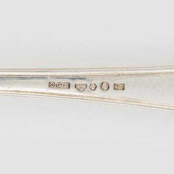 Bestickuppsättning, silver 36 st, "Svensk spets", GAB & C.G.Hallberg, Stockholm, R7-V7.