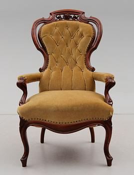 FÅTÖLJ, 1800-talets andra hälft.