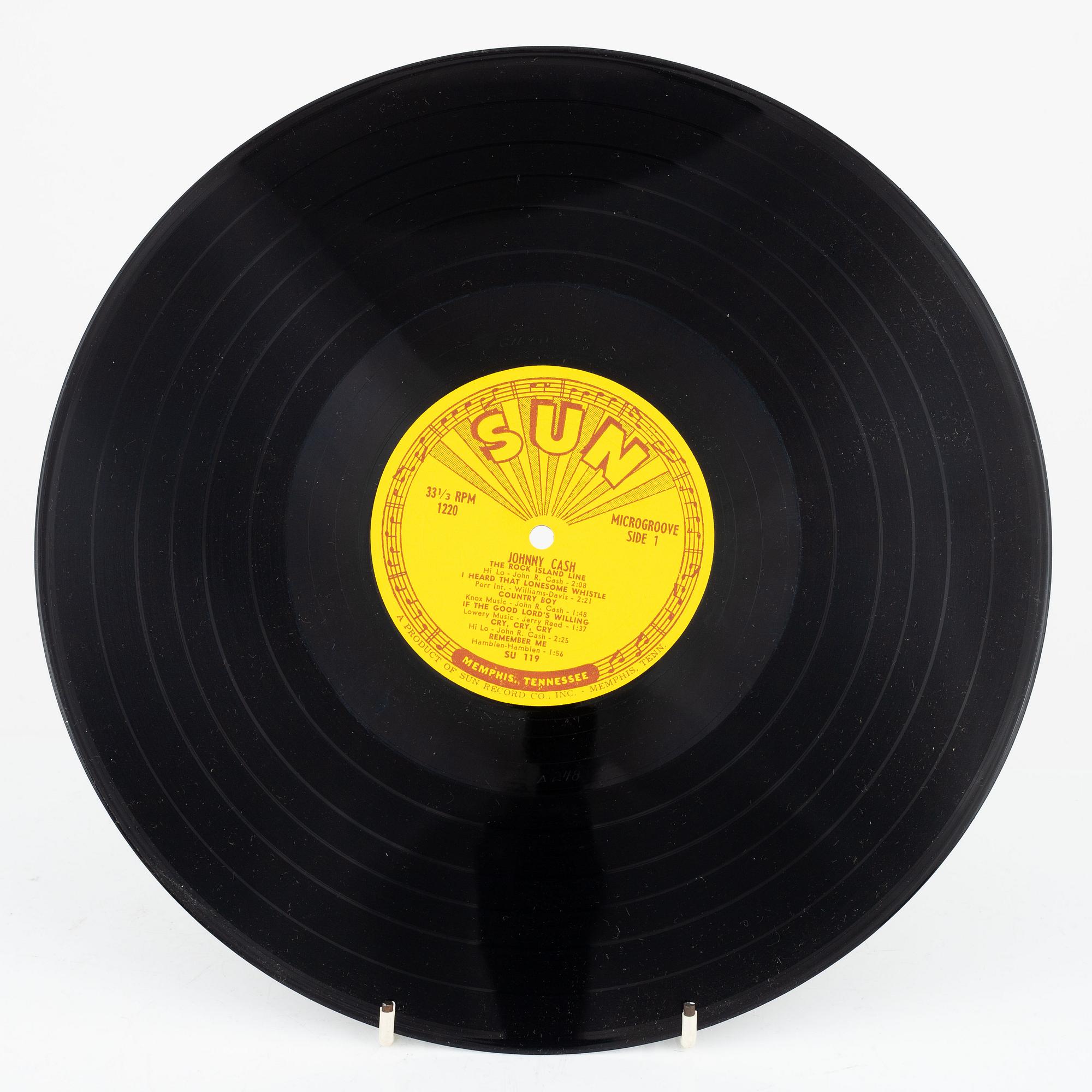 Johnny Cash, "With His Hot And Blue Guitar", LP, signed, 1957.