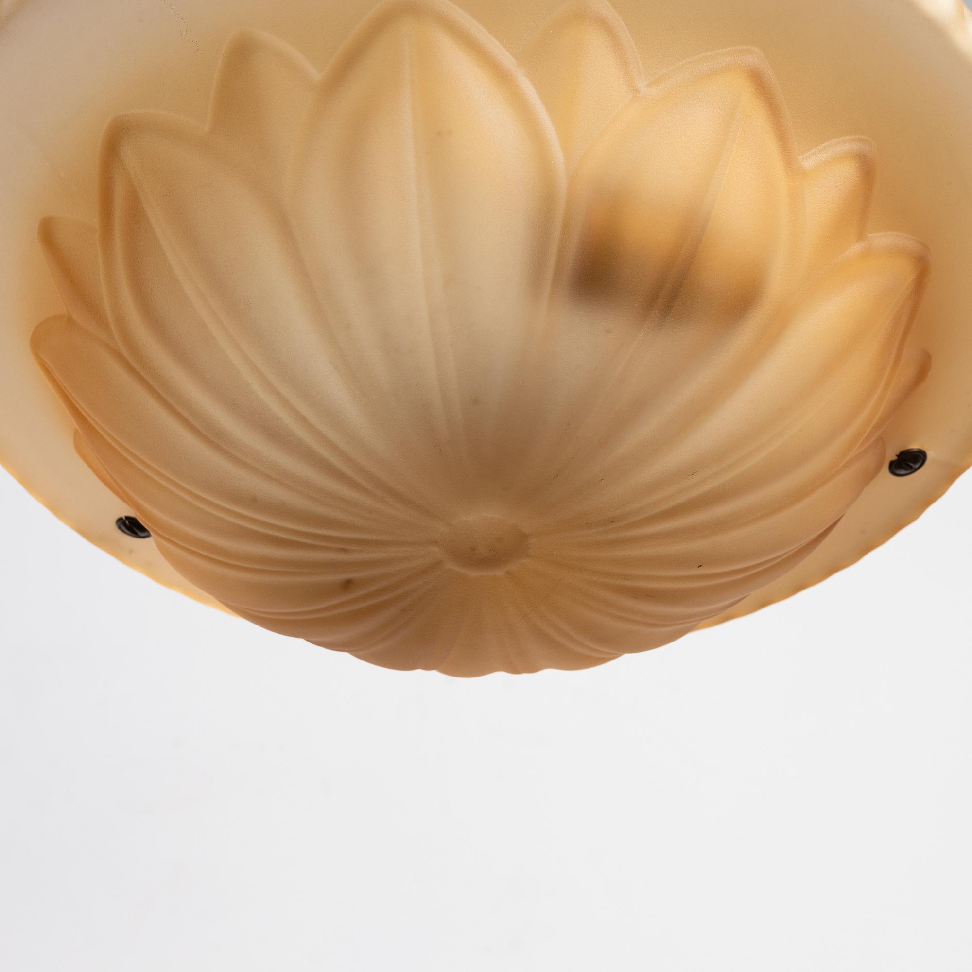 Harald Notini, taklampa, modell 10074, Arvid Böhlmarks Lampfabrik, Stockholm, 1930-tal.