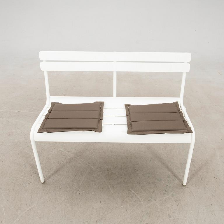 Frédéric Sofia, garden sofa, "Luxembourg" for Fermob 21st century.