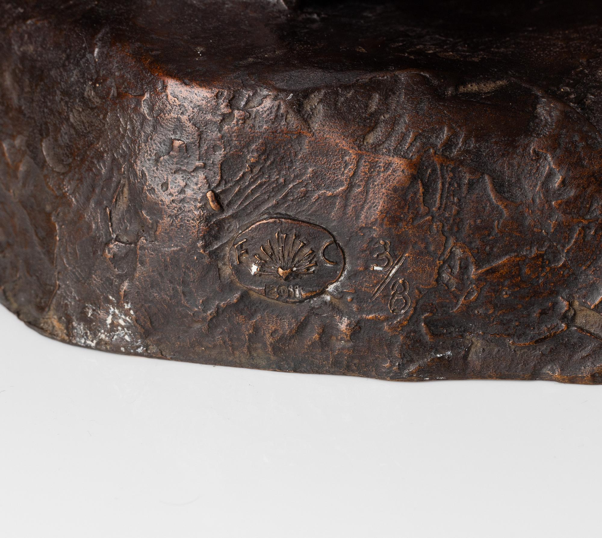 Gudmar Olovson, sculpture. Signed. Numbered. Foundry mark. Bronze, height 61 cm, length 46 cm.