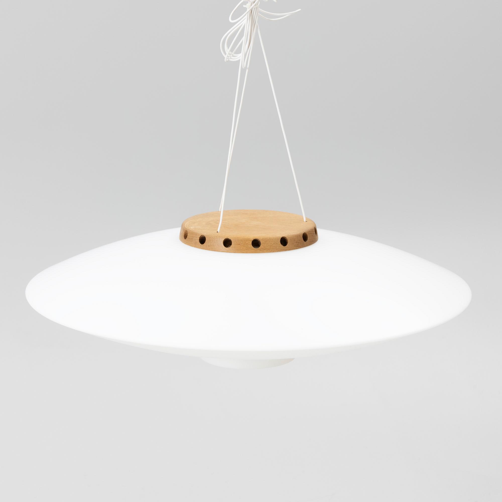 Uno & Östen Kristiansson, a model 565/ 'Ufo' ceiling lamp, Luxus, Vittsjö, Sweden.