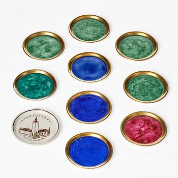 Wilhelm Kåge, a collection of ceramic, mostly "Argenta", 49 pieces, Gustavsberg, Sweden, 1930's-60's.