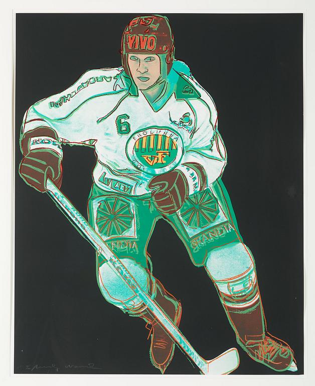 Andy Warhol, "Frölunda Hockey Player".