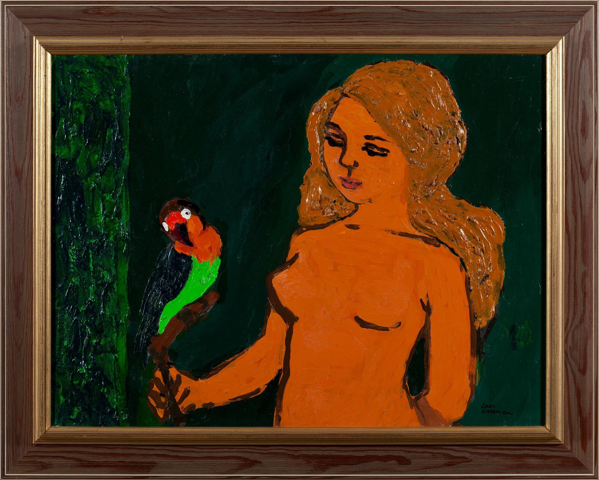 LARS NORRMAN, olja på pannå. Signerad.