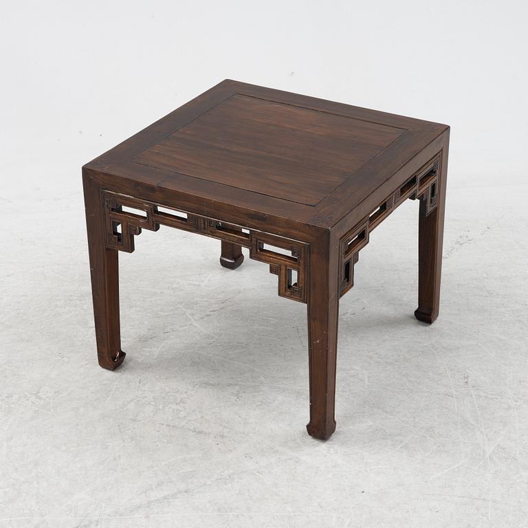 A Chinese hardwood table, presumably late Qing dynasty, circa 1900.
