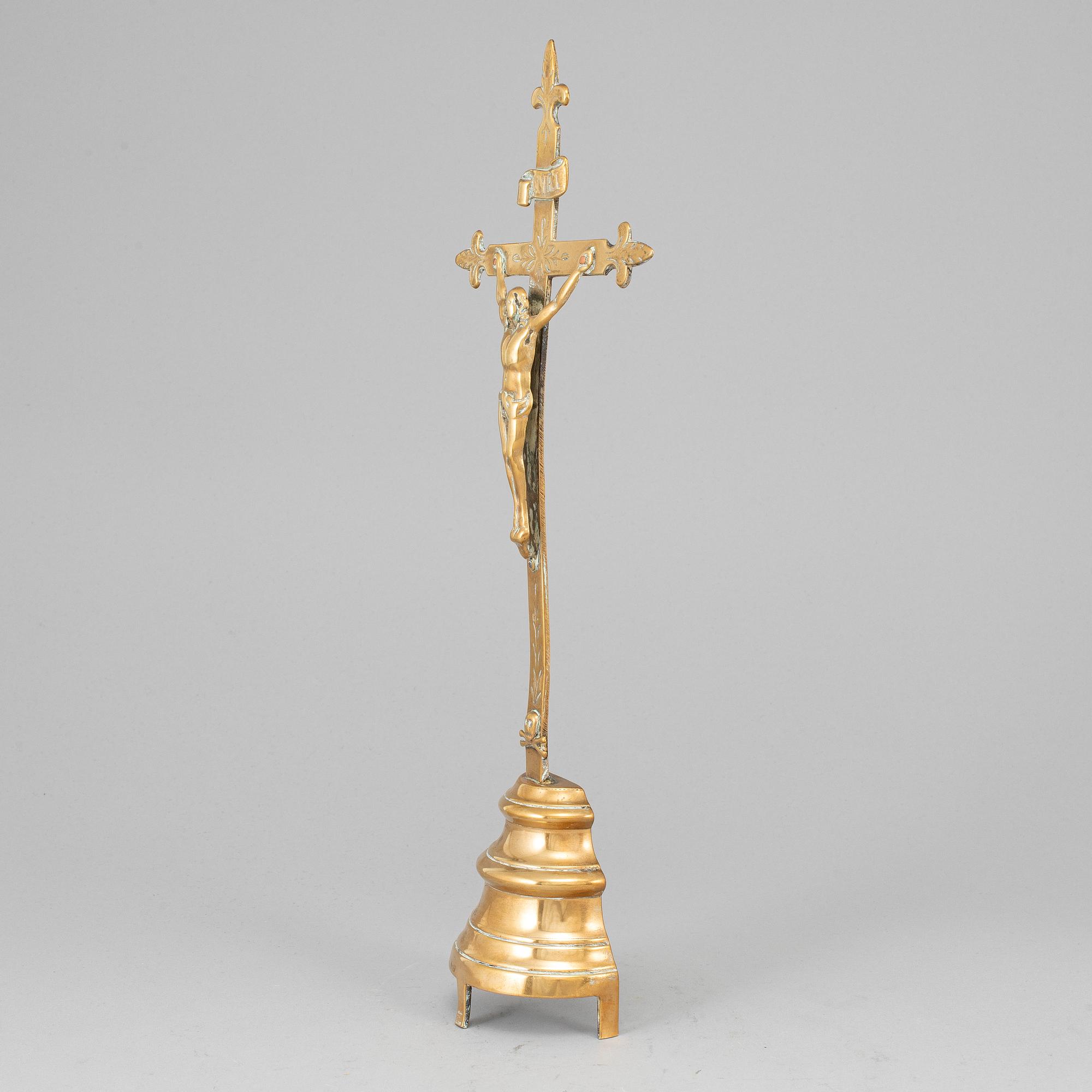 KRUCIFIX, brons, 1700-tal.