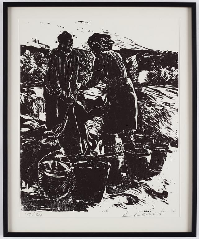 Lars Lerin, träsnitt, signerad 179/210.