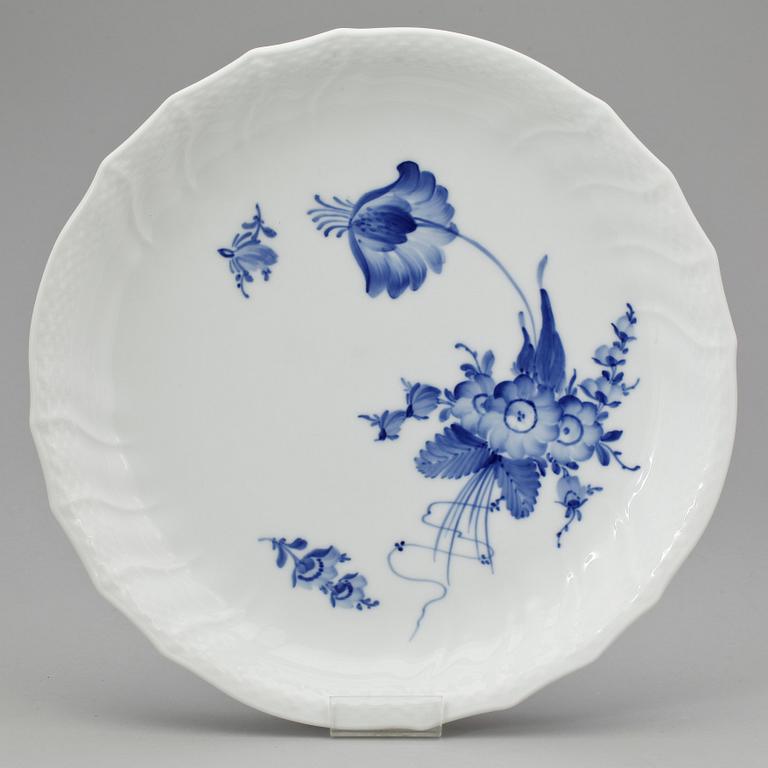 KAFFESERVIS, 6 delar, porslin, "Blå Blomst", Royal Copenhagen, 1900-talets andra hälft.