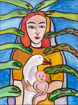 Ulrica Hydman-Vallien, Mother with child, snakes and goose.