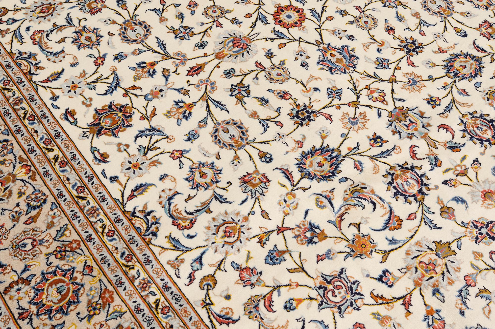 A carpet, Kashan, 362 x 245 cm.