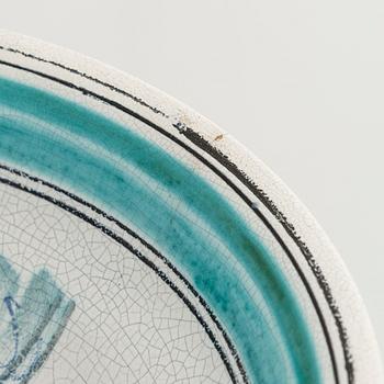 Birger Kaipiainen, malja, signeerattu Arabia BK Suomi. 1940-luku.