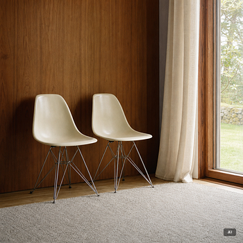 Charles & Ray Eames, Stolar, 4 st, "DSR Plastic Chair", Herman Miller & Vitra.