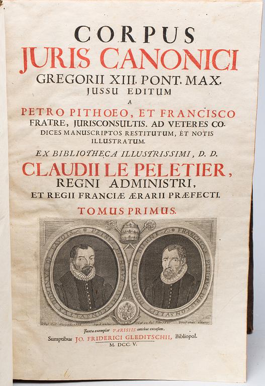BOK,  "Corpus juris canonici Gregorii XIII", Leipzig 1705.