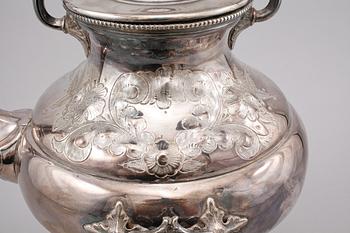 TEKÖK på RECHAUD, nysilver, nyrokoko, 1800-talets slut.