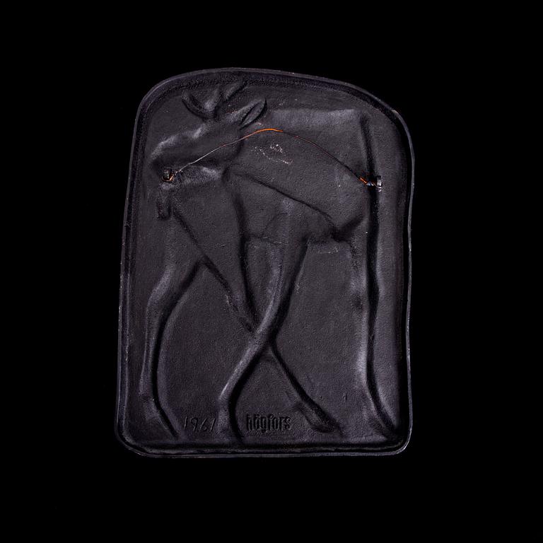 MIKAEL SCHILKIN, relief, gjutjärn, signerad och a tergo daterad -61.