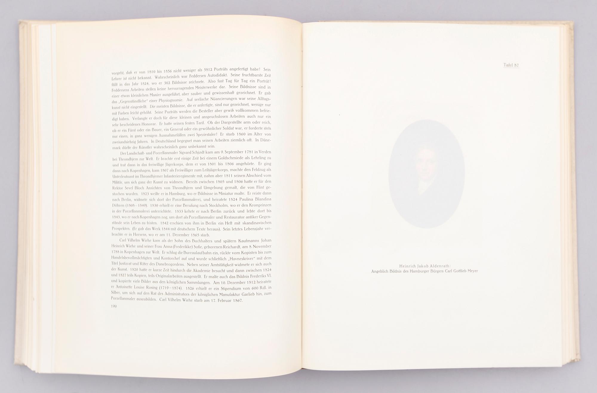 BÖCKER, 2 vol, Die Bildnis-Miniatur in Skandinavien von Ernst Lemberger, Berlin 1912.