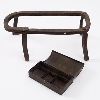 A set of seven iron items, 18th / 19th century.