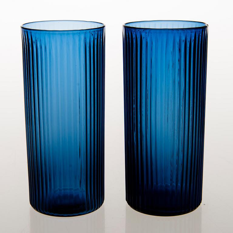 TAPIO WIRKKALA, a set of six glasses and a pitcher, Iittala, the latter half of the 20th century.