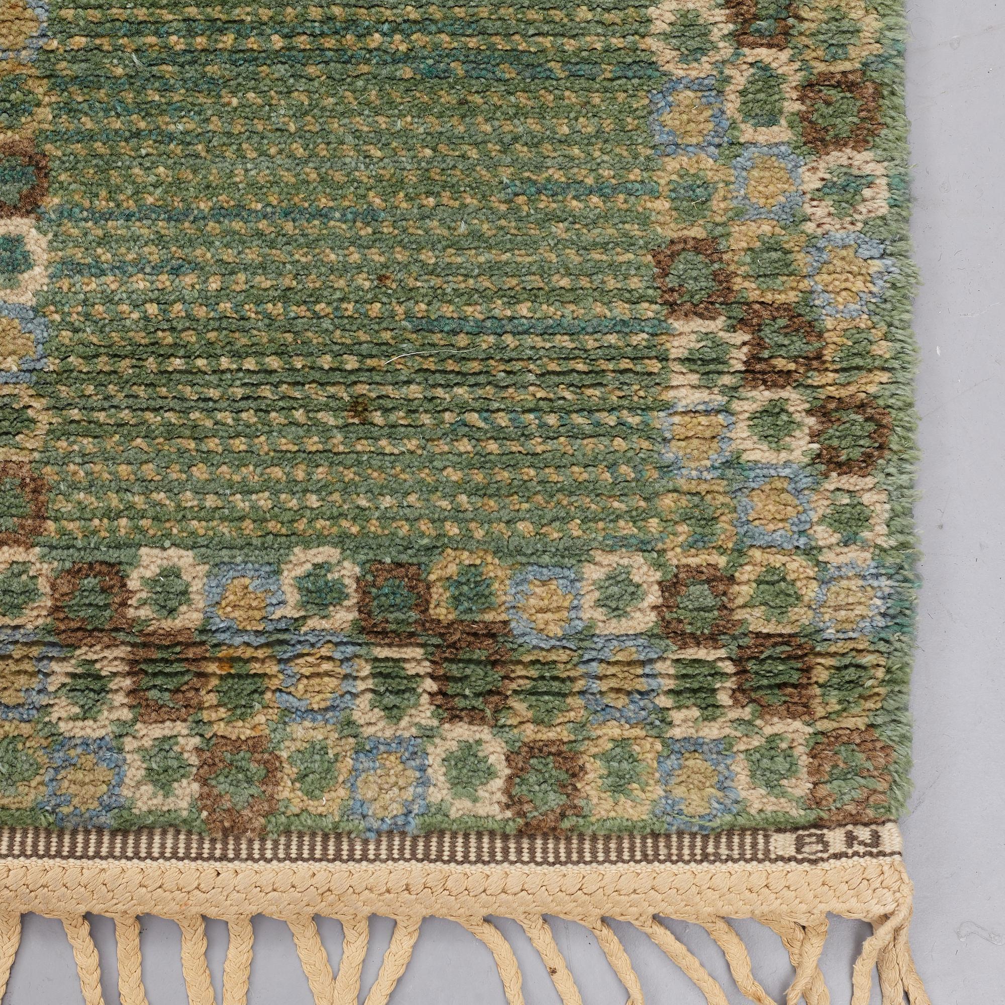 Barbro Nilsson, A carpet, "Gröningen", knotted pile, ca 241-241,5 x 170,5-173,5 cm, signed AB MMF BN.