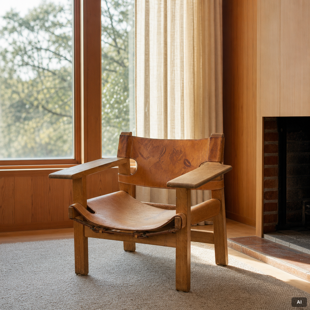 Børge Mogensen, armchair, "The Spanish Chair" model 226 Fredericia Furniture Factory, Denmark, designed in 1958.