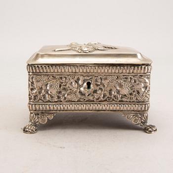 A 19th century probably German silver sugar bowl, weight 378 gr.
