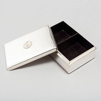 A sterling silver box, by K. Hattori & Co, Japan.