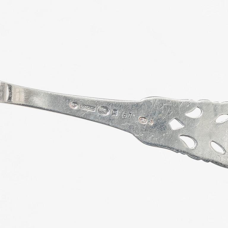 Bestick, 14 st, samt tesil, silver, mestadels Sverige och Norge, 1900-tal.