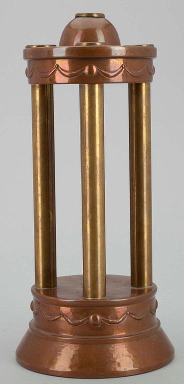 LJUSSTAKE, koppar, mässing, Wurtenbergische Metallwaren Fabrik, 1900-talets början.