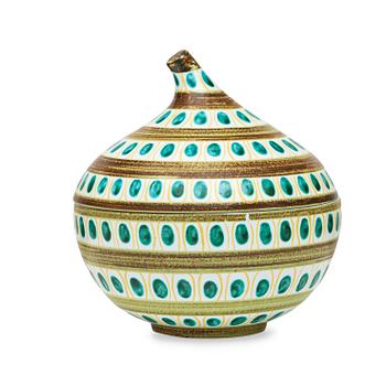 A Stig Lindberg faience tureen, Gustavsberg Studio 1940's-50's.