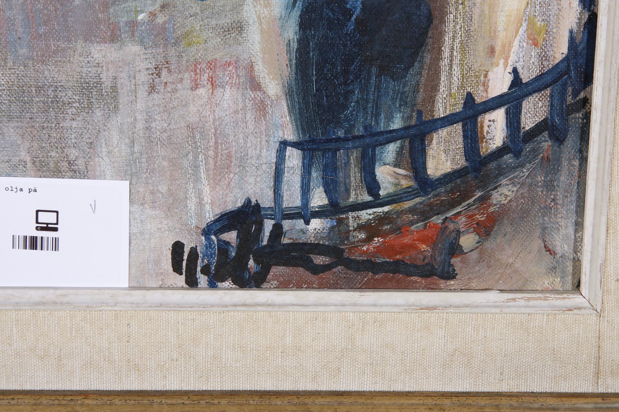 OKÄND KONSTNÄR, olja på duk, otydl sign.