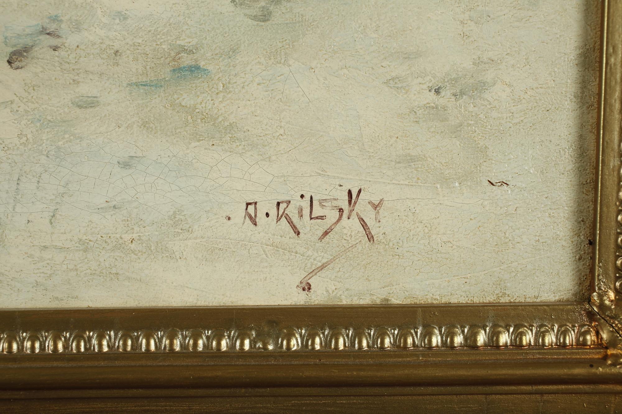 A RILSKY, olja på duk, signerad, sekelskiftet 1900.