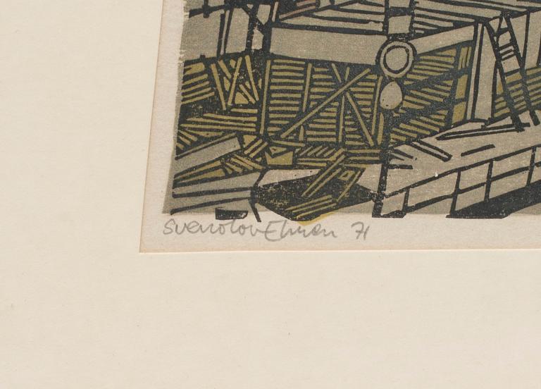 SVENOLOV EHRÉN,färglitografi, signerad, numrerad 184/360  och daterad- 71.