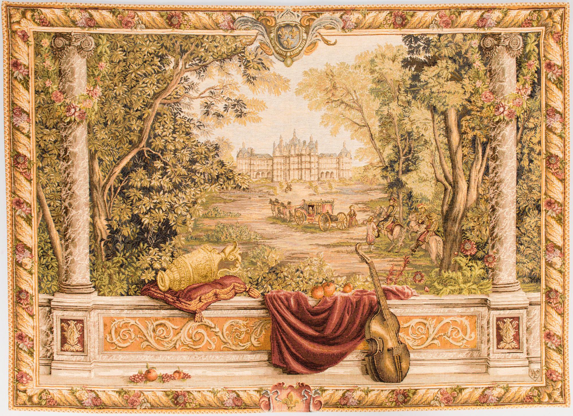 A French tapestry by Goblys. 104 x 144 cm.