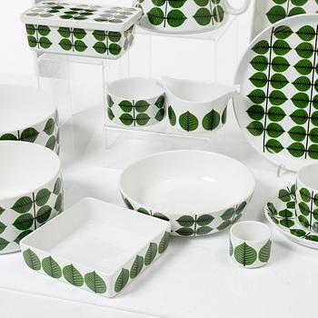 Stig Lindberg, a 77 pieces bone china and stoneware service, "Berså", Gustavsberg.