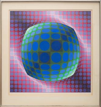 Victor Vasarely · VICTOR VASARELY, färgserigrafi, signerad och numrerad 71/250.