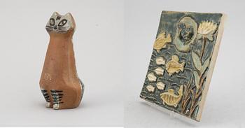 Two Swedish stoneware pieces, including a figurine by Lisa Larson, second half of the 20th Century.