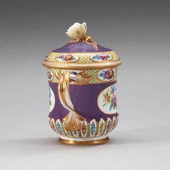 Meissen, A Meissen cup with cover, period of Marcolini (1774-1814).