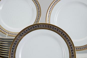 SERVISDELAR, 28 stycken, "Monaco", porslin, Rosenthal, 1990/2000-tal.