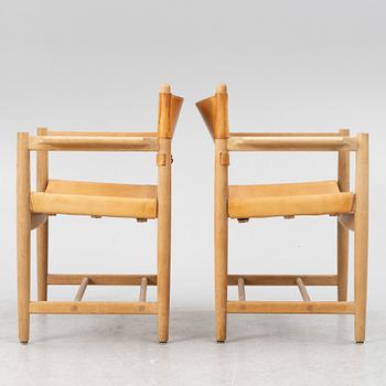 Børge Mogensen, armchairs, a pair, model 3238, Fredericia Stolefabrik, Denmark, 1960s/70s.