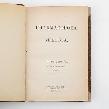 Four Swedish pharmacopoeiae of the 19th century.