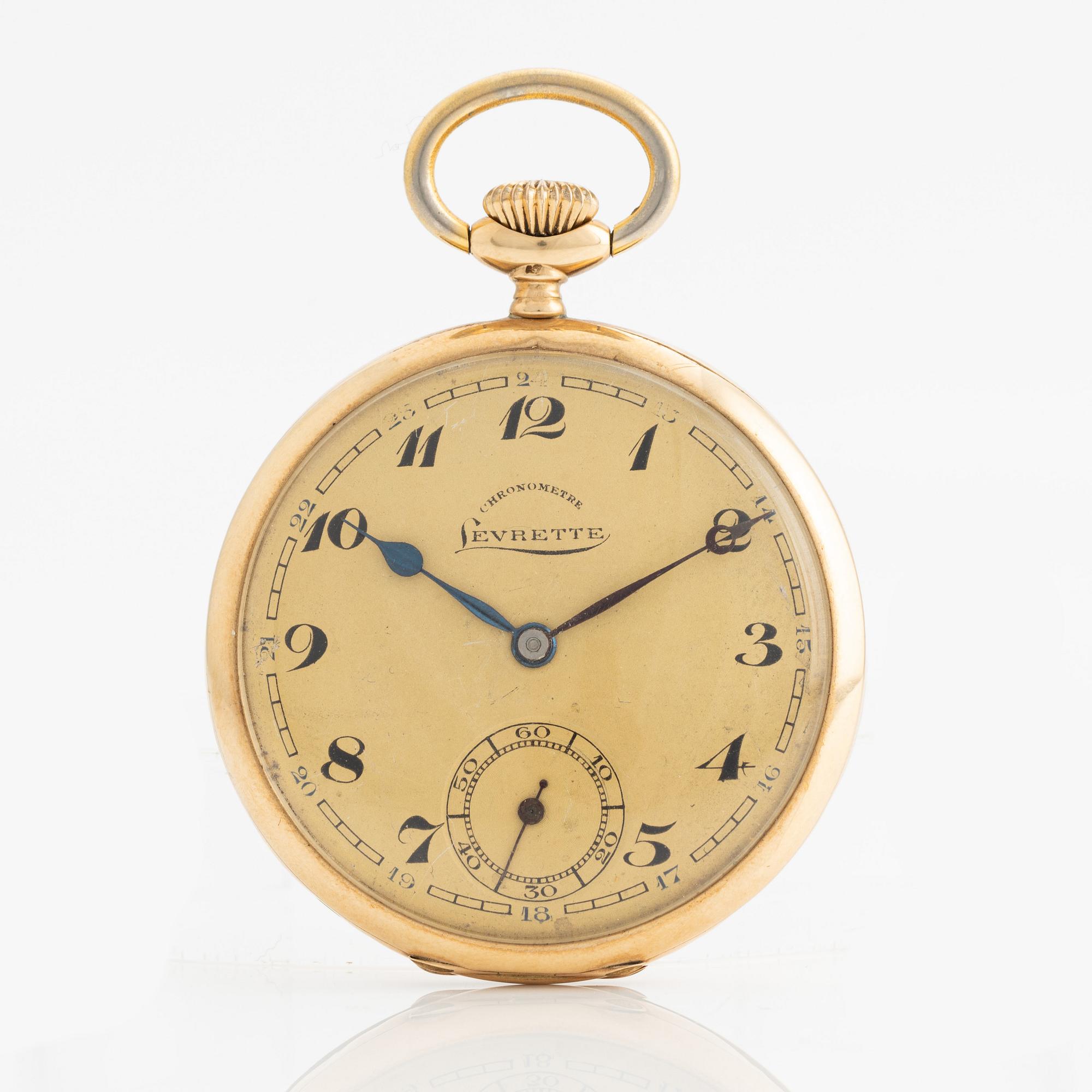Levrette, fickur, 14K guld, 46 mm.