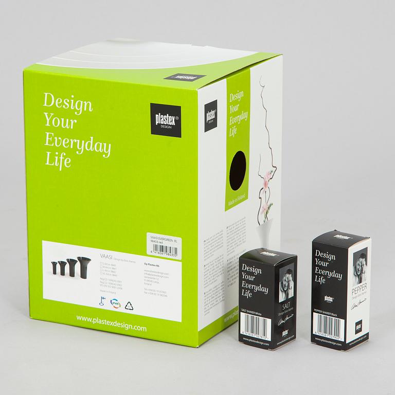 Eero Aarnio, erä kodintuotteita, 13 kpl, eri valmistajia.