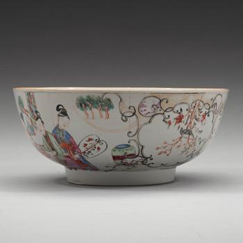 BÅLSKÅL, kompaniporslin. Qingdynastin, Qianlong (1736-95).