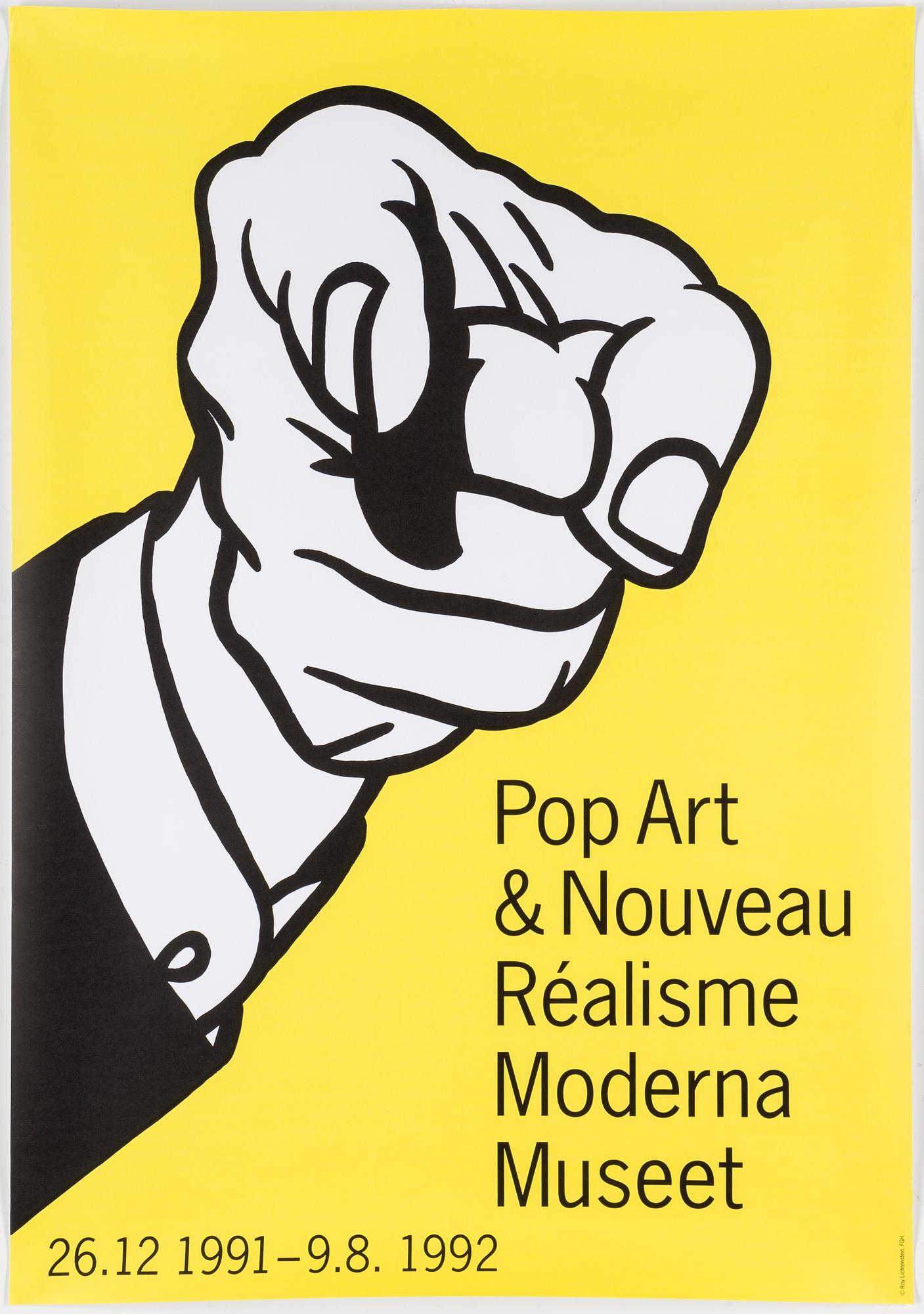 ROY LICHTENSTEIN (efter), utställningsaffisch, 1991, Moderna Museet, Stockholm.