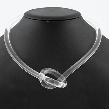 Siv Lagerström, two necklaces, acrylic plastic and ceramics.